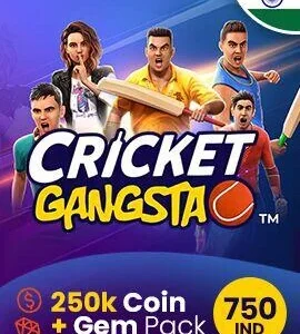 Buy Cricket Gangsta Coin Pack 250,000 + Gem Pack 750 IND India Meplay CD Key