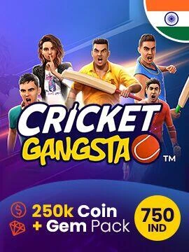 Buy Cricket Gangsta Coin Pack 250,000 + Gem Pack 750 IND India Meplay CD Key